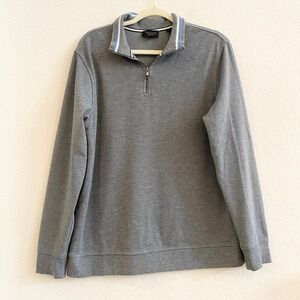 Ted Baker London‎ Men's Grey Textured Quarter Zip Pullover Sweater Size 3 Medium
